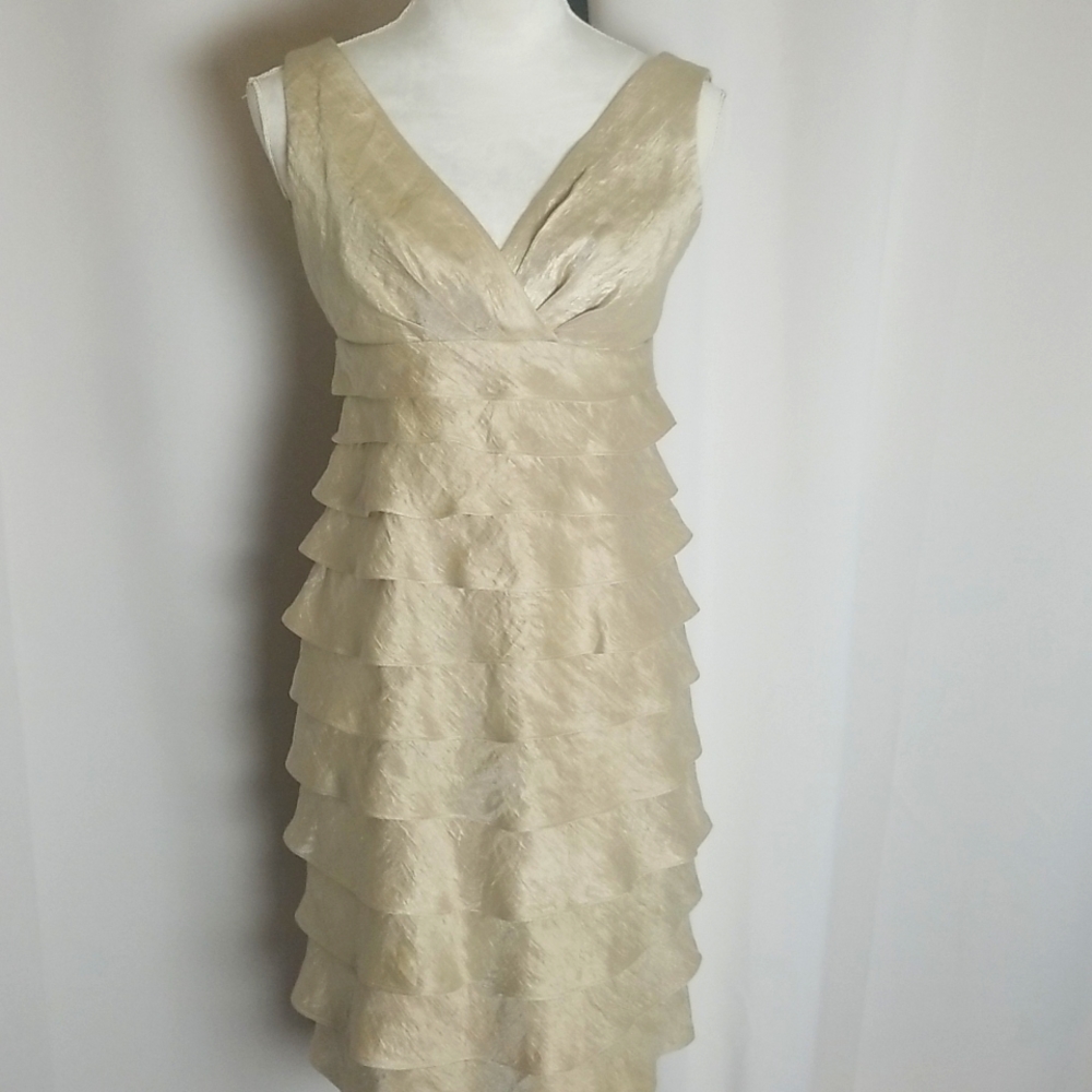 London Times  midi dress, gold colour size 4